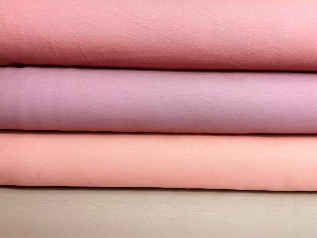 stoff stoffesweat french terry  stoffauswahl nähen material materialien ribstrick jersey baumwolle baumwolljersey unifarben bunt meergrün beige melange hellbeige hellblau jeansblau nude rosa altrosa altmauve kamel pfirsisch vintage grün