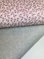 Preview: blüten verlässt altmauve weiß gemaltes blatt digital druck stoff ribstrick  jersey