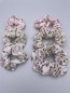 Preview: scrunchie-scrunchies-little-large hellbeige rote blumenwiese hellbeige-meergruen-altrosa-natural-beige-bluetenzauber-blumenwiese-