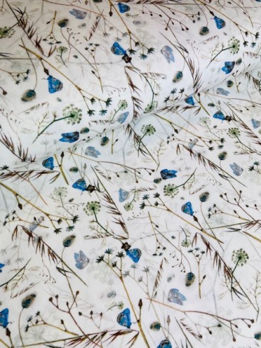 baumwolljersey-stoffe blaue schmetterlinge