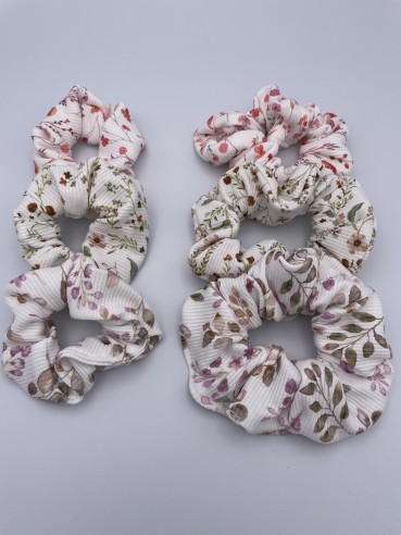 scrunchie-scrunchies-little-large hellbeige rote blumenwiese hellbeige-meergruen-altrosa-natural-beige-bluetenzauber-blumenwiese-