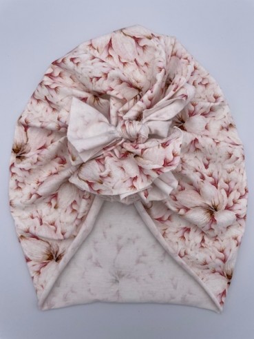 mixTurban Knoten Turbanknoten turbanmütze vertraeumte blume weiß rot rosa