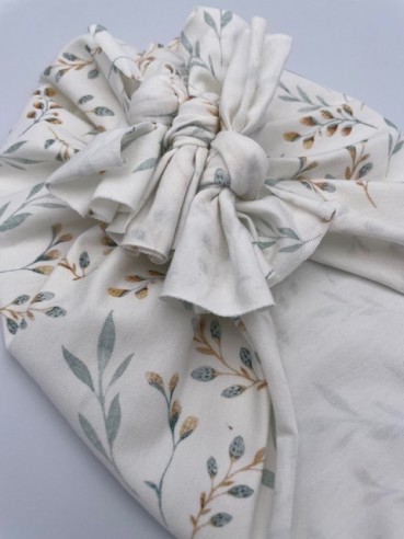 Turban Knoten Turbanknoten turbanmütze weidenzweig weiden zweig mint weiß beige