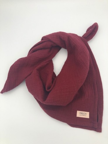 ocker hellbeige spätsommer blütenzauber eukalyptus bouquetweiches Musselin Kuschel-/Spucktuch Halstuch bordeaux