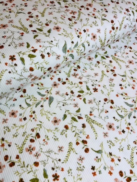 millefleurs digital druck stoff ribstrick  jersey