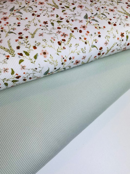 millefleurs digital druck stoff ribstrick  jersey