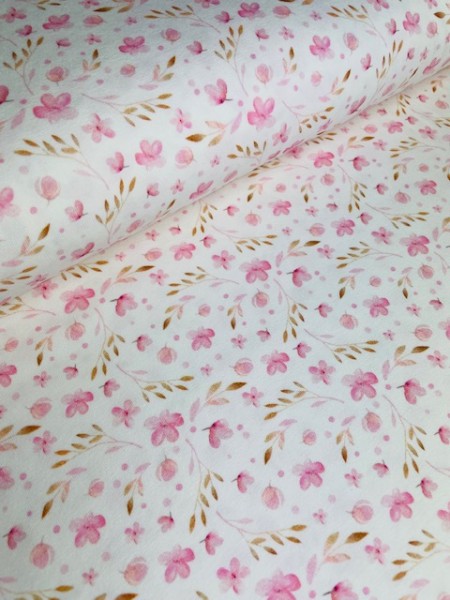 blumen rose rosé digital druck stoff baumwolljersey jersey