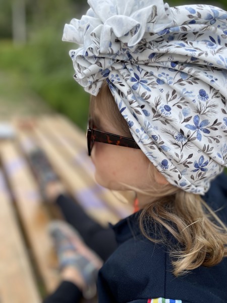 Turban-Freestyle-freestyleturban-blau blaue blumen blume