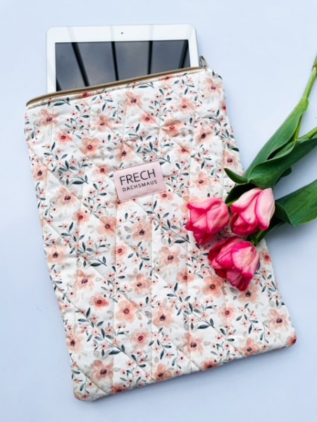 quitte frühlingsblume ökotex 100 baumwolle tablet pad apple hülle