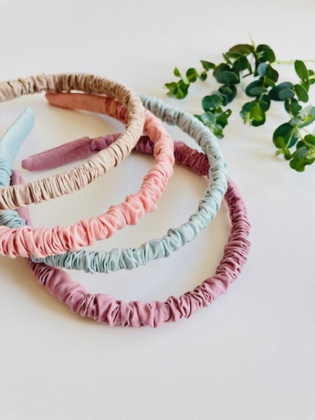 scrunchie haarreifen meergrün baumwolle slim