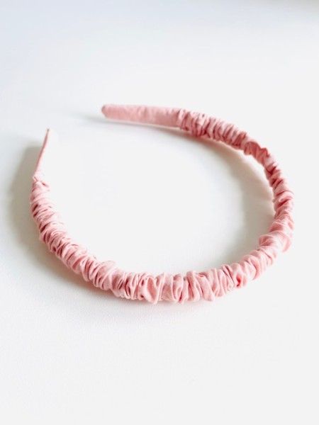 scrunchie haarreifen altrosa baumwolle slim