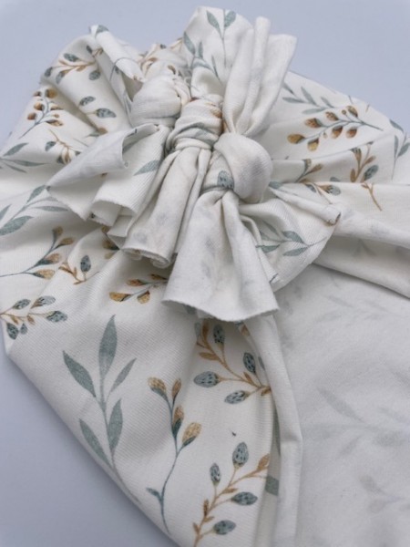 Turban Knoten Turbanknoten turbanmütze weidenzweig weiden zweig mint weiß beige