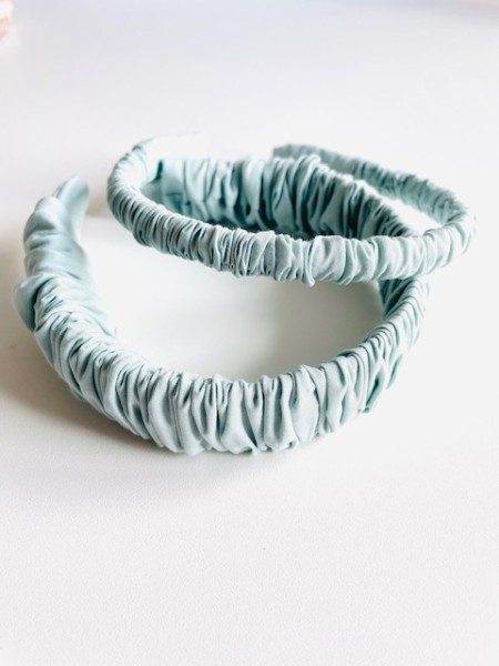 scrunchie haarreifen meergrün baumwolle slim