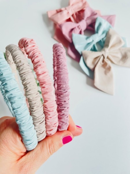 scrunchie haarreifen meergrün baumwolle slim