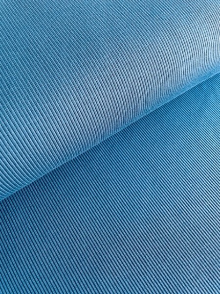 stoff ribstrick  jersey unifarben uni jeansblau