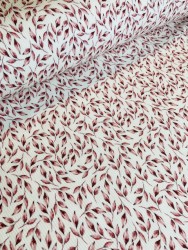 blüten verlässt altmauve weiß gemaltes blatt digital druck stoff ribstrick  jersey