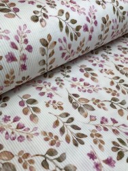 blätter verlässt altmauve digital druck stoff ribstrick  jersey