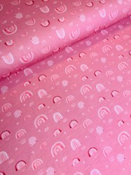 regenbogen altrosa rosa digital druck stoff