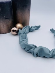 scrunchie haarreifen baumwolle glänzend silvester weihnachten meergrün