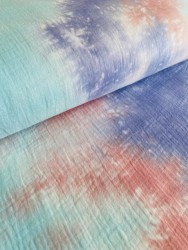 musselin bunt blau baumwolle