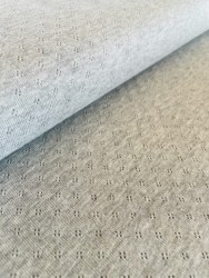 Pointoille Feinstrick Jersey hellgrau melange